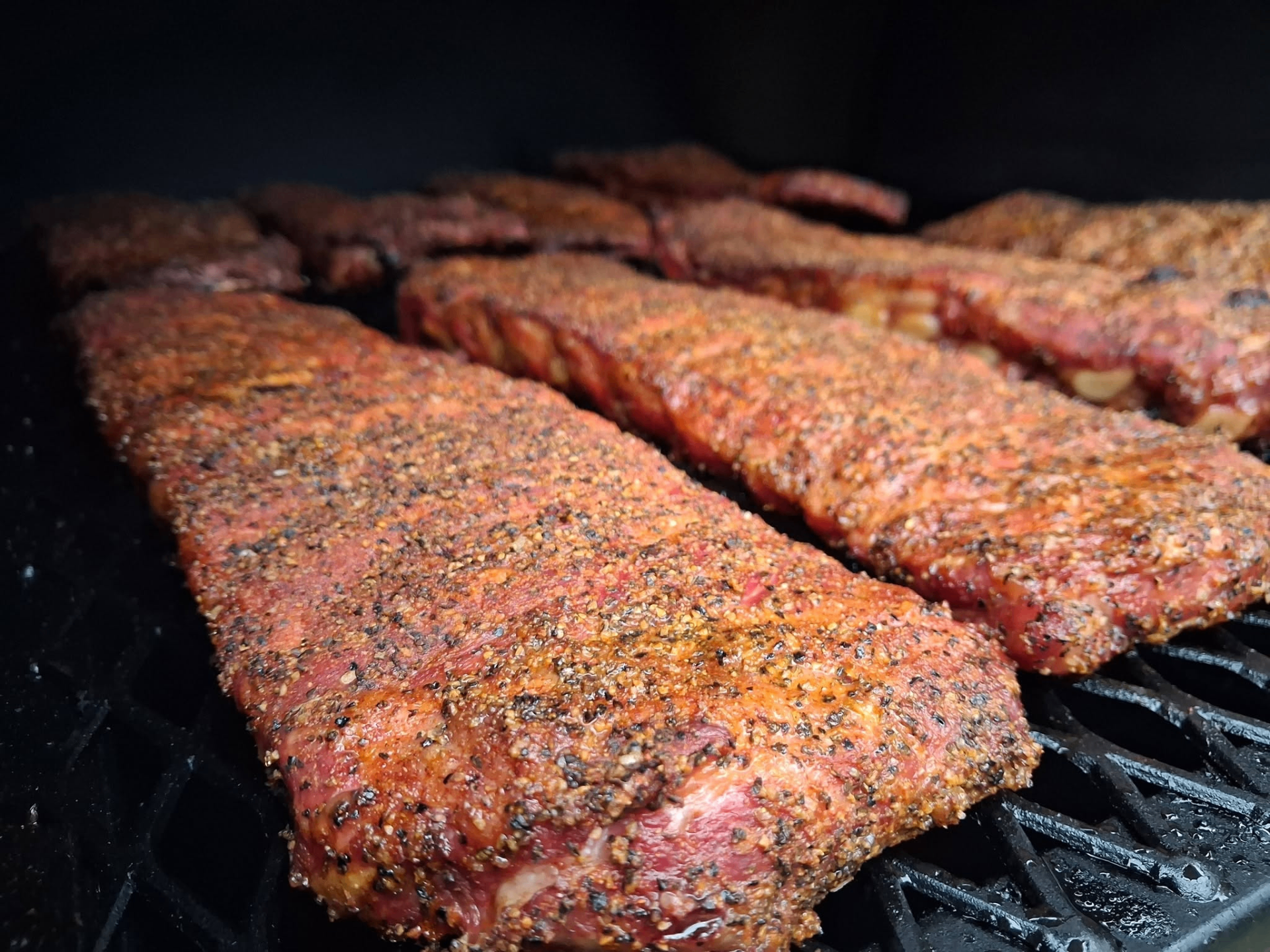 Ribs on the smoker